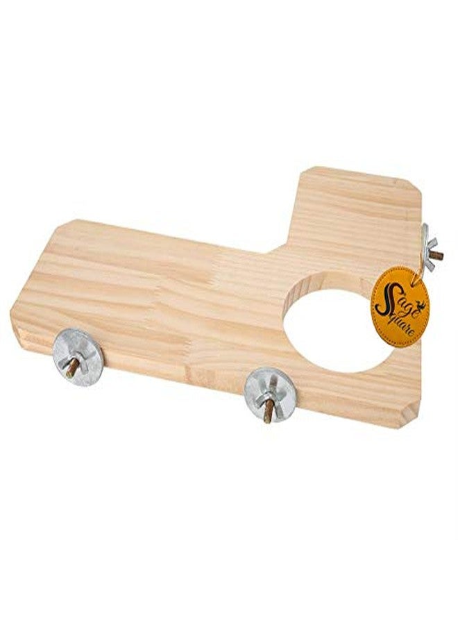 Sage Square Natural Wood Platform Toy Cage Accessory Ideal for Birds, Hamsters, Mice, Rabbit, Guinea Pig - Image 3